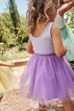 Boden - Abito in misto jersey e tulle    