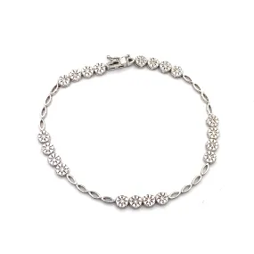Bracciale Alternato Oro Bianco