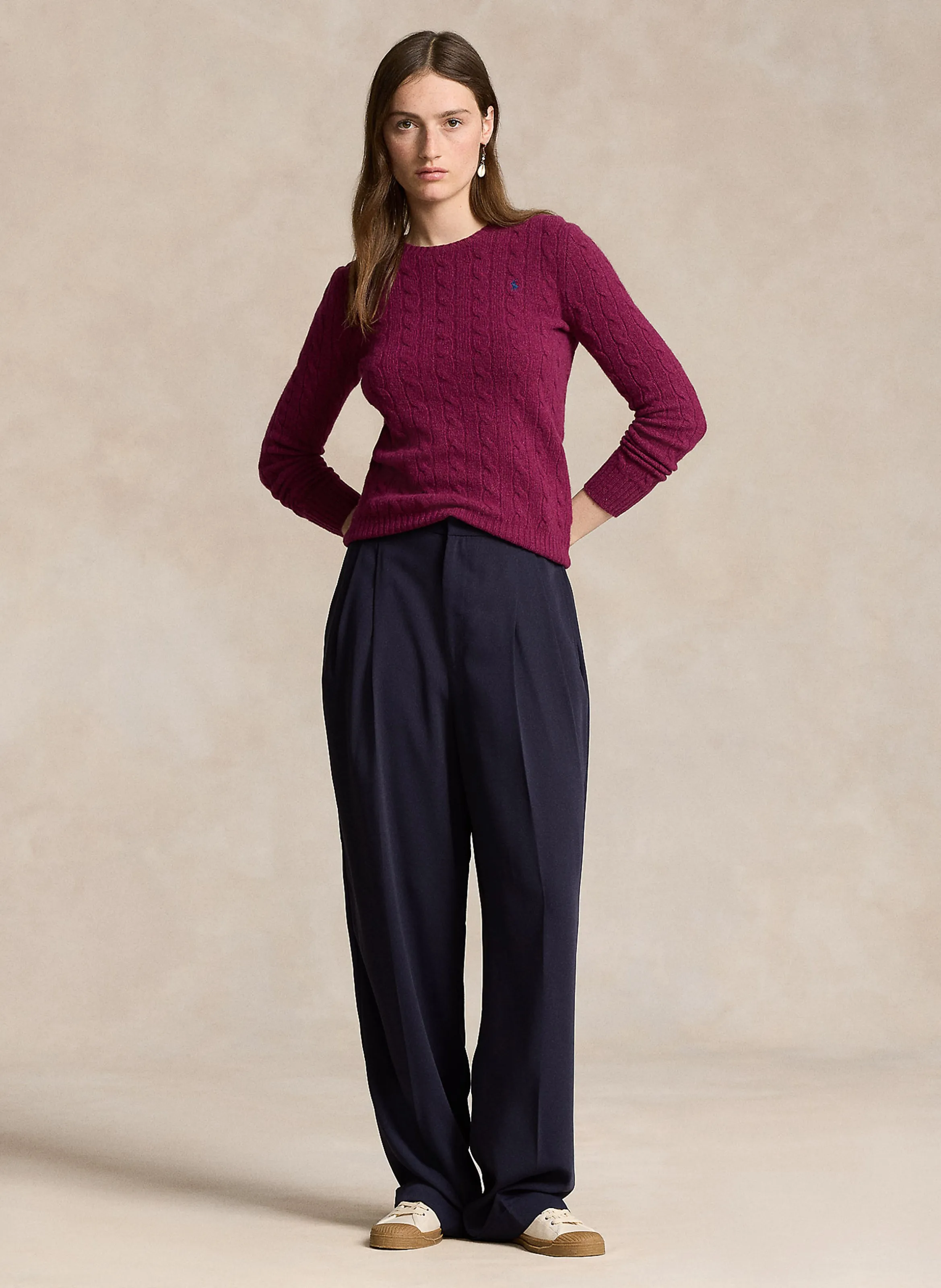 POLO RALPH LAUREN   Maglione girocollo in lana e cashmere | Viola