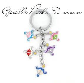 Portachiavi unisex in acciaio segno zodiacale sagittario PC08