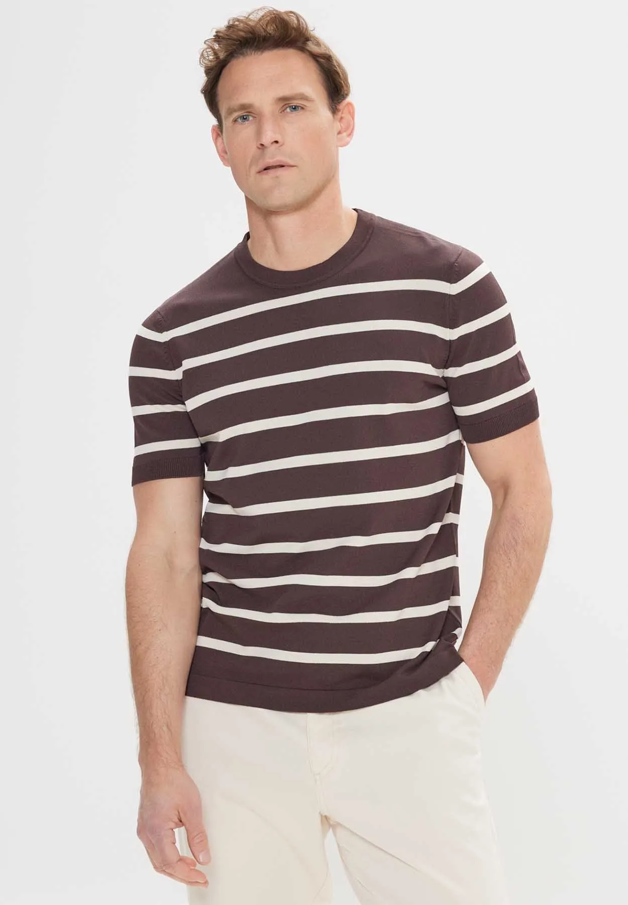 STANDARD FIT O COLLAR - T-shirt con stampa