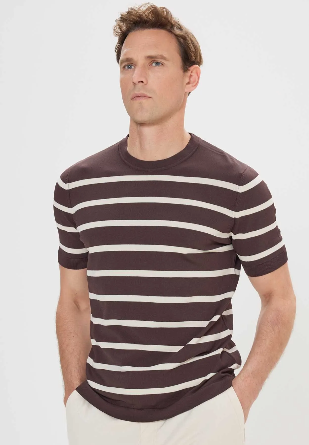 STANDARD FIT O COLLAR - T-shirt con stampa
