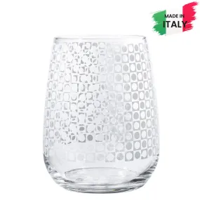 Villa Altachiara Bicchiere Acqua con serigrafia Passiflora bianco set 6 pezzi